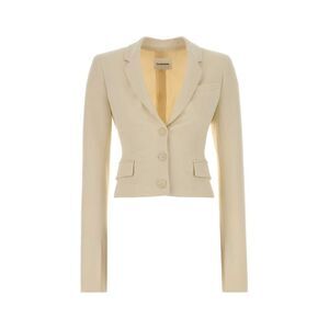 The Andamane Women Cream Crepe Zefira Blazer